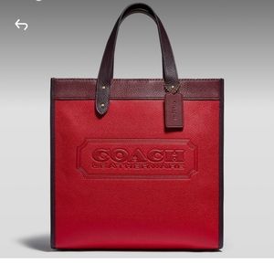 Coach Field Tote in Colorblock with Coach Badge